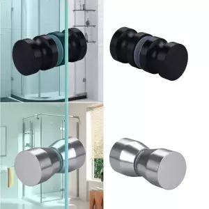 욕실 유리 문 손잡이 알루미늄 합금 샤워 캐비닛 창 부엌 찬장 하드웨어 핸들 나사 현대 홈 장식