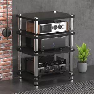 스피커 오디오랙 거치대 장식장 엠프 철제 거실장 수납장 이동식 받침대