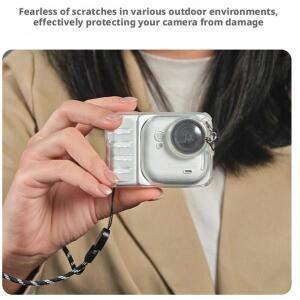 Insta360 호환용 호환용 Go 울트라 보호 커버 TPU 아이스 센싱 열 방출 방지 낙하 케이스 렌즈 캡 및 랜야