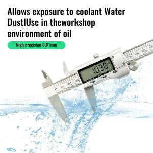 6인치 150MM 디지털 버니어 캘리퍼스 스테인리스 스틸 미터 측정 도구 깊이 측정자