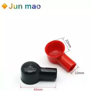 오토바이 배터리 파일 클램프 보호 커버 단자 양극 및 음극 절연 사각형 캡 고무 외장