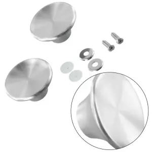 냄비손잡이 냄비뚜껑 스테인레스 스틸 커버 주방 하드웨어 녹 방지 오븐 교체 키트 2 개