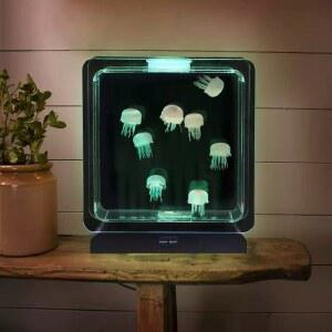 LED 해파리무드등 수족관 어항무드등 해파리 사각 소형 움직이는조명 8마리 USB충전