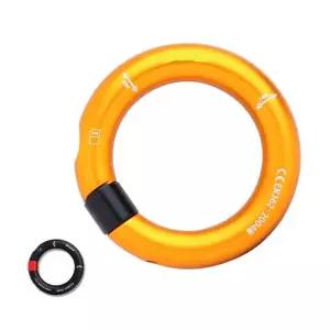 암벽 등반 분리형 연결 링 개방형 원형 링크 24kN 야외 동굴용 다방향 게이트 카라비너