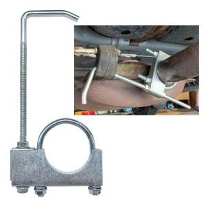 행거가 있는 9.8인치 헤비 듀티 배기 클램프, 범용 시스템 행거, 2-1/2인치 파이프용 리어 머플러 대부분의 자동차, 트럭용 자동차 도구