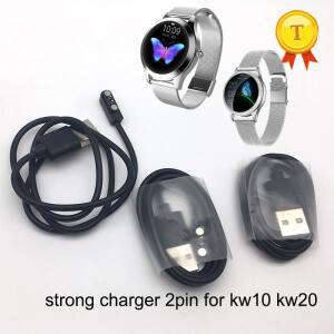 자석 2pin 충전기 케이블 KW10 kw20 여성 스마트 시계 밴드 손목 팔찌 saat 시간