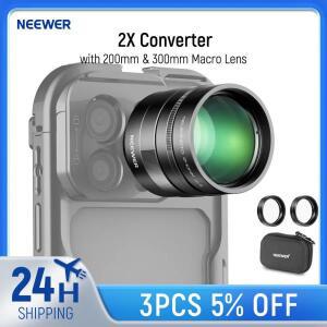 NEEWER 2X 컨버터(200mm 및 300mm 매크로 렌즈 포함) 휴대폰 카메라 망원 아이폰 안드로이드 삼성 샤오미