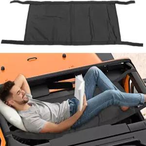 지프 선쉐이드 해먹 루프탑 - 랭글러 YJ/TJ/JK/JL 1987-2024 및 글래디에이터 JT 2도어 4도어 메시 커버