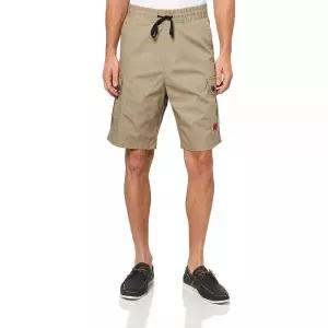 HUGO 남성용 면 립 스톱 카고 포켓 반바지, Fallen Rock, 36