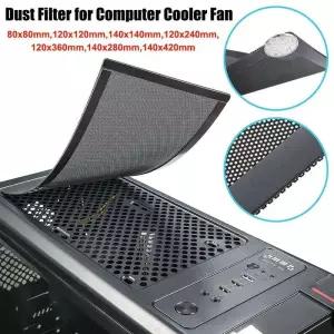 새로운 PVC 먼지 필터 커버 마그네틱 프레임 블랙 PC 쿨러 120mm/140mm 팬 먼지망 컴퓨터