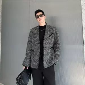 남자 빈티지 잉글리시 정장 트위드 남녀 코트 테리시 재킷 노카라 자켓 프렌치 OP1