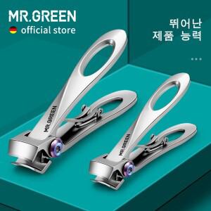 MR.GREEN 스테인레스 스틸 손톱깎이 넓은 턱개방 두껍고 단단한 발톱 커터 매니큐어 가위 도구