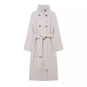 스트레인지 모직 봄 여자 더블 코트 데일리룩 KUK1