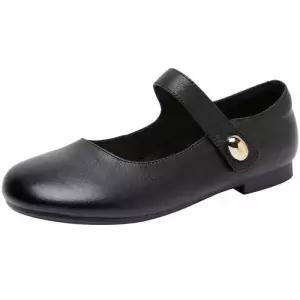 여사친 원피스 빈티지 민소매 톱 플랫 단화 사계절 컴포트 스트랩 로퍼 KS1