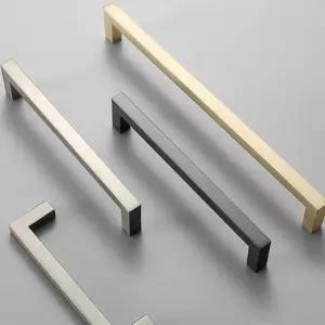 내각 손잡이 부엌 문 서랍 알루미늄 합금 옷장 솔질된 현대적인 스타일 하드웨어