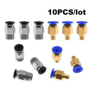 10Pcs 공압 피팅 PC4-M6 PC4-01 KJH04-M6 Ender 3/Pro/V2 5 CR-10 3D 프린터 부품 용 공기 커넥터