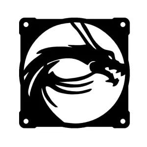 3 개/몫 DIY 12cm 팬 라디에이터 그릴 커버 아크릴 120mm 냉각 로고 컴퓨터 케이스 쿨러