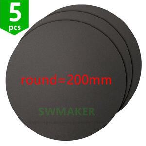 Kossel-3D 인쇄 표면 시트 원형 200mm 직경 가열 베드 스티커, ANYCUBIC 풀리/선형 플러스 3D 프린터, 5 개