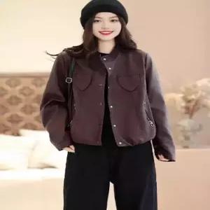 여친 블레이저 코트 차이나 재킷 가죽 싱글 KS1