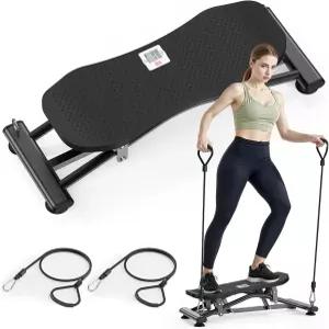 저항 밴드가 있는 밸런스 보드 다용도 흔들 스테퍼 스키 머신 및 워블 LCD 모니터 330파운드의 대용량