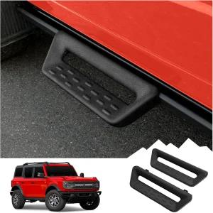 2021-2024 포드 브롱코 2/4 도어 액세서리 블랙 사이드 스텝 바 락 슬라이더 너프 핏 2PCS 러닝 보드