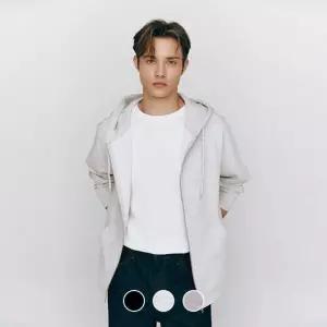 백화점 지오다노 남성 기본핏 솔리드 무지 테리 후드 집업 티셔츠 025514