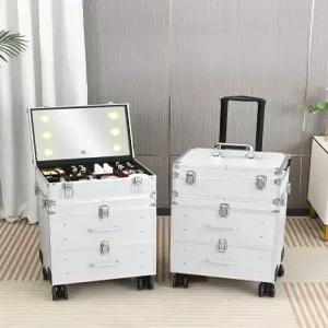 LED 메이크업 캐리어 화장대 출장가방 분장실 네일박스 미용가방