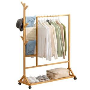 스탠드 튼튼한행거 옷걸이 나무 조립식행거 원목 대나무 정장 매장