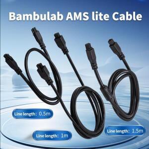 BambuLab AMS Lite 0.5M 1M A1/A1mini용 4핀 연장 케이블 Lab X1/P1 시리즈 3D 프린터용 1.5M 6PIN