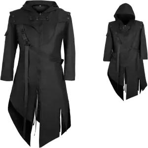 남성용 레트로 스팀펑크 빅토리아 재킷 중세 테일코트 고딕 르네상스 프록 할로윈 의상 설명