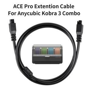 Anycubic kobra 3 콤보 4 핀 데이터 케이블 ACE Pro 연장 3/Max/S1/S1C 3D 프린터 용 자기 링이있는 1M 2M
