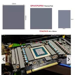 15W/mK 실리콘 패드 PC PS5 노트북 라디에이터 GPU/CPU/SSD/VRAM/LED 쿨러용 방열
