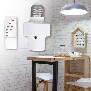 2026 스마트 LED 램프홀더 E27 AC85-265V 적외선 리모컨 타이머 색상 변경 범용 소켓 가정용 간편 설치