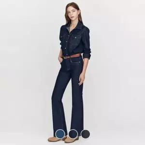 백화점 지오다노 여성 봄 간절기 스판 플레어핏 부츠컷 데님 팬츠 청바지 415931