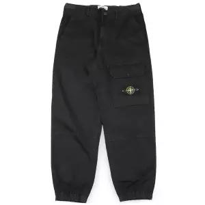 [스톤아일랜드]스톤 남성 와펜 스트레치 코튼 트윌 카고 팬츠(블랙) L1S15 3100010 S0004 V0129