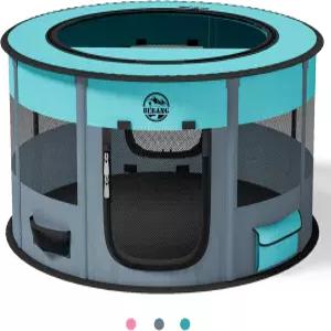 개 플레이펜 강아지 놀이 실내 애완동물 상자 작은 케이지 휴대용 접이식 고양이 사육장 사료 그릇 운반