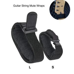 미웨이어 블랙 기타 스트링 뮤트 랩 - 베이스 및 우쿨렐레용 소음 감소 프렛 사일렌서