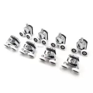 23mm/25mm/27mm 샤워 도어 롤러 아연 합금 이중 휠 슬라이딩 베어링 러너 교체