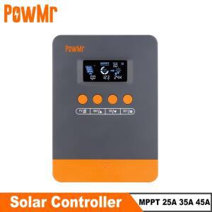 PowMr 태양집열판열 충전기 컨트롤러, MPPT 45A 35A 25A, 12V 24V 자동 Lifepo4 배터리 전지 패널 레귤레이