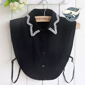 세련된 진주 카라 레이어드 넥케이프 AgS7+3oqz