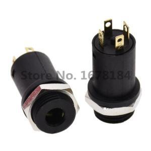 4채널 PJ-31640 여성 스테레오 잭 패널 마운트 커넥터 오디오 비디오 수직 소켓 골드 도금