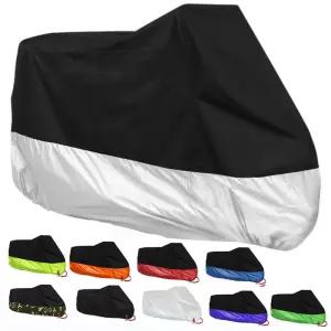 190T 블랙 블루 디자인 방수 오토바이 커버 모터 먼지 비 눈 UV 보호기 실내 실외 M L XL XXL XXXL