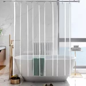 YSURE 스톨 샤워 커튼 세트 60x84 스탠드업 싱글 좁은 욕실 RV 캠핑카 작은 워크인 욕조용 PEVA 플라스틱