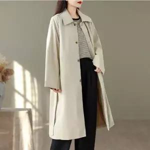 (스타일하우스)트렌치코트 아우터 여성 2컬러 간절기 모던 클래식
