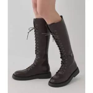 매장정품 SALT AND CHOCOLATE 솔트앤초콜릿 레이스업 플랫 워커 롱부츠 412148002 (3.5cm3color) 2169532 1