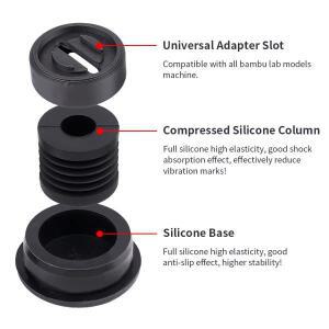 Bambu Lab P1S X1 Carbon A1 미니 방진 발 패드 3D 프린터 부품용 미끄럼 방지 고무