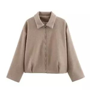 EAMT 여사친 캐주얼 봄 스트리트 트위드 집업 코트 YJ1