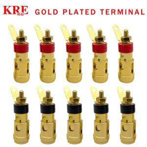 소형 금도금 푸시형 용수철 터미널 스피커 앰프 자동 잠금 소켓 20 개