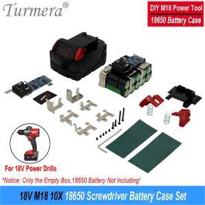 Turmera 18V M18 10X 18650 스크류드라이버 배터리 케이스 30A BMS 디스플레이어 용접 니켈 파워 툴 DIY 20
