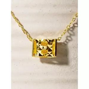 오벨리 24K 순금 크럼피 목걸이 이니셜 H 일체형 여자 금목걸이 1.7g